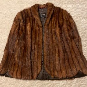 G. Davison fur coat. Large. Small imperfection on back but easily mended.